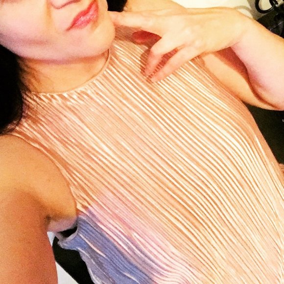 Pink Satin Sleeveless Top - Picture 5 of 5